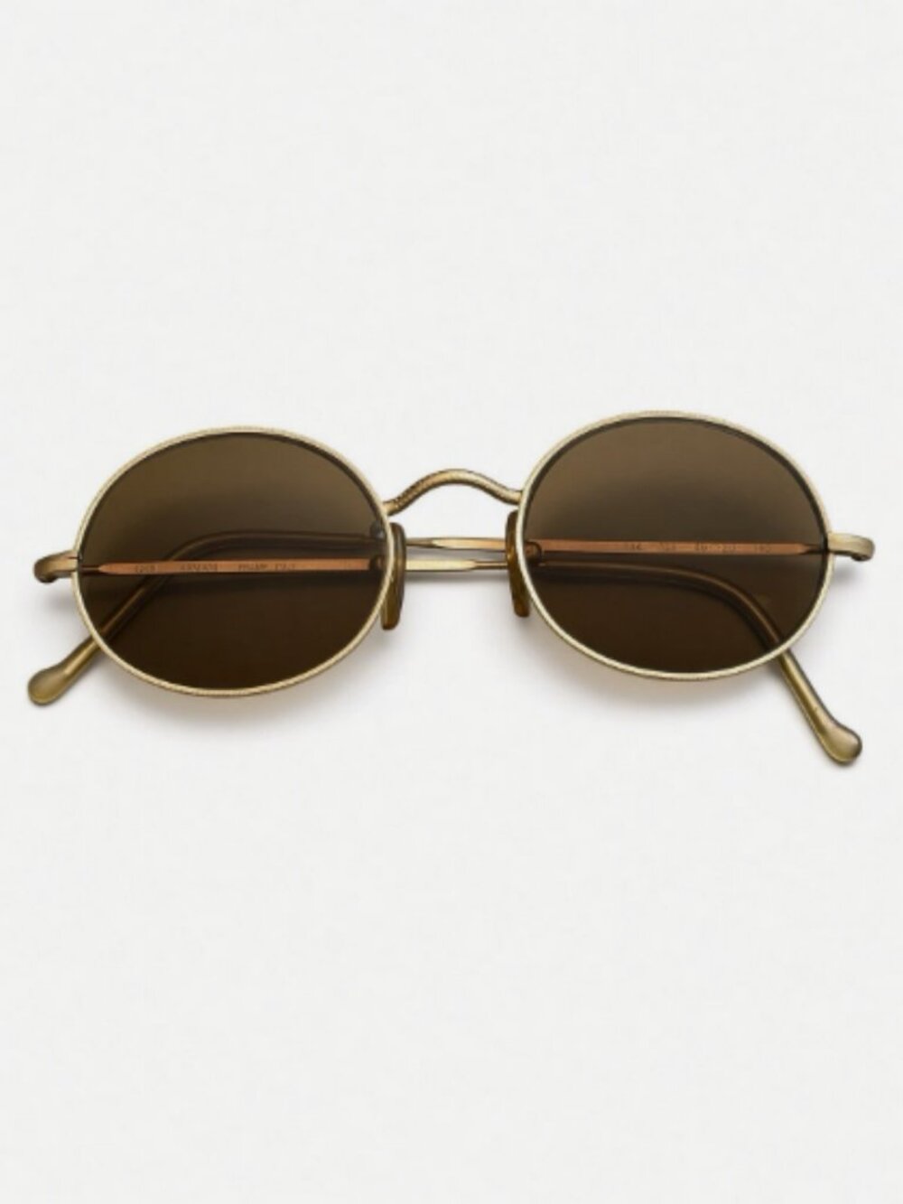 Vintage Giorgio Armani 134 703 Gold Round Sunglasses 49-20-140 Italy